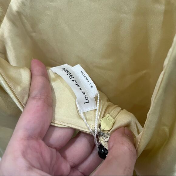 NWT Lovers and Friends Maxi Dress Alani Butter Yellow Gown Wedding Guest size XS - Picture 8 of 10